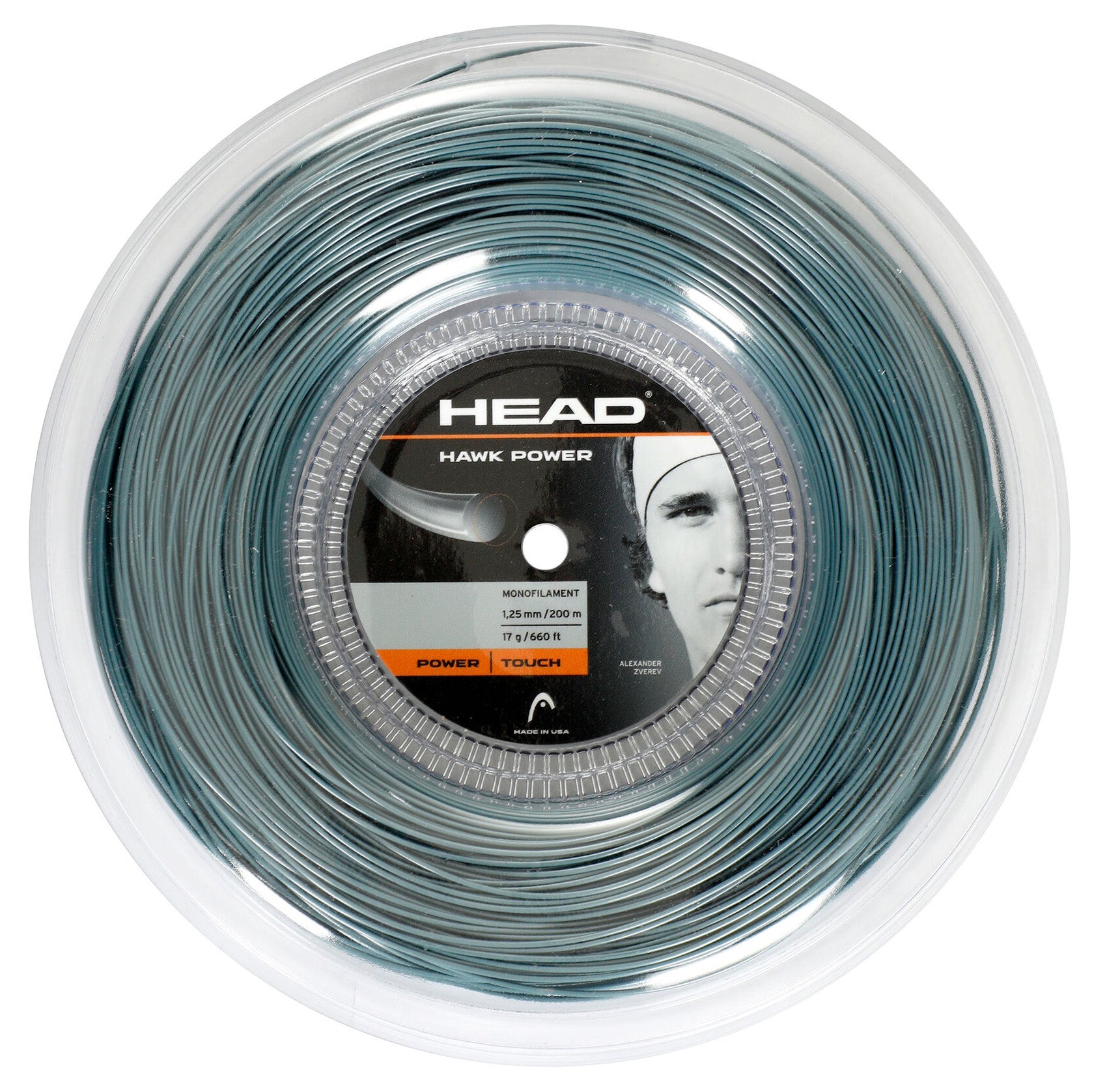 ラケット(硬式用) Head Comp Master Twaron Fiber PowerWedge Head HAWK POWER 1.25mm 17 200m Reel