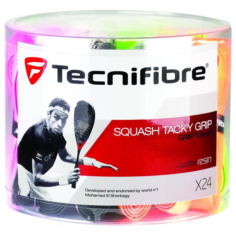 Tecnifibre Squash Tacky Replacement Grip 24 Pack