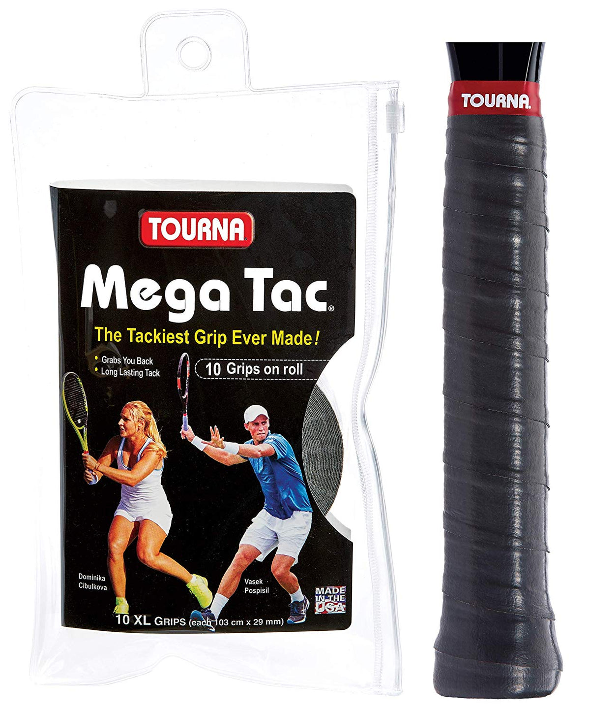 Tourna MEGA TAC XL Overgrips 10 Pack