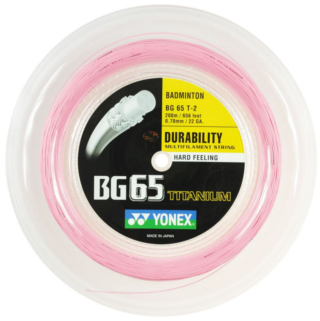 YONEX -  Yonex ラケットストリング BG 65 Ti 200m ロール YONEX Yonex BG65TI TITANIUM 0.70mm 200m Reel