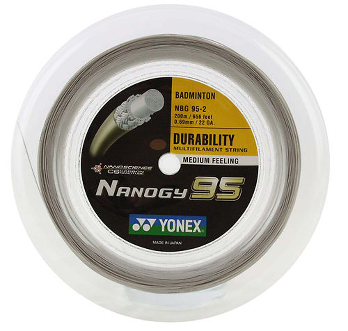 人気アイテムランキング Yonex NANOGY Reel 200m 0.69mm NBG95 ガット